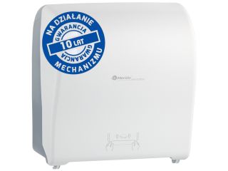 Mechaniczny podajnik ręczników MERIDA SOLID CUT za 100 zł netto przy zakupie 2 kartonów ręczników MERIDA CLASSIC AUTOMATIC RAB301 (12 x 250 m = 3 000 m, 12 500 listków)